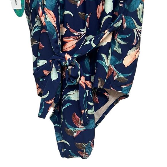 One Piece Swimsuit Woman’s Size 24W Mynah Leaves Tummy Control Medium Coverage - Picture 7 of 11